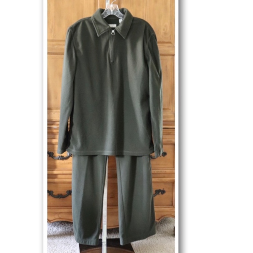 DANIEL BUCHLER Green Fleece Lounge Suit